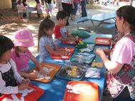 students at table