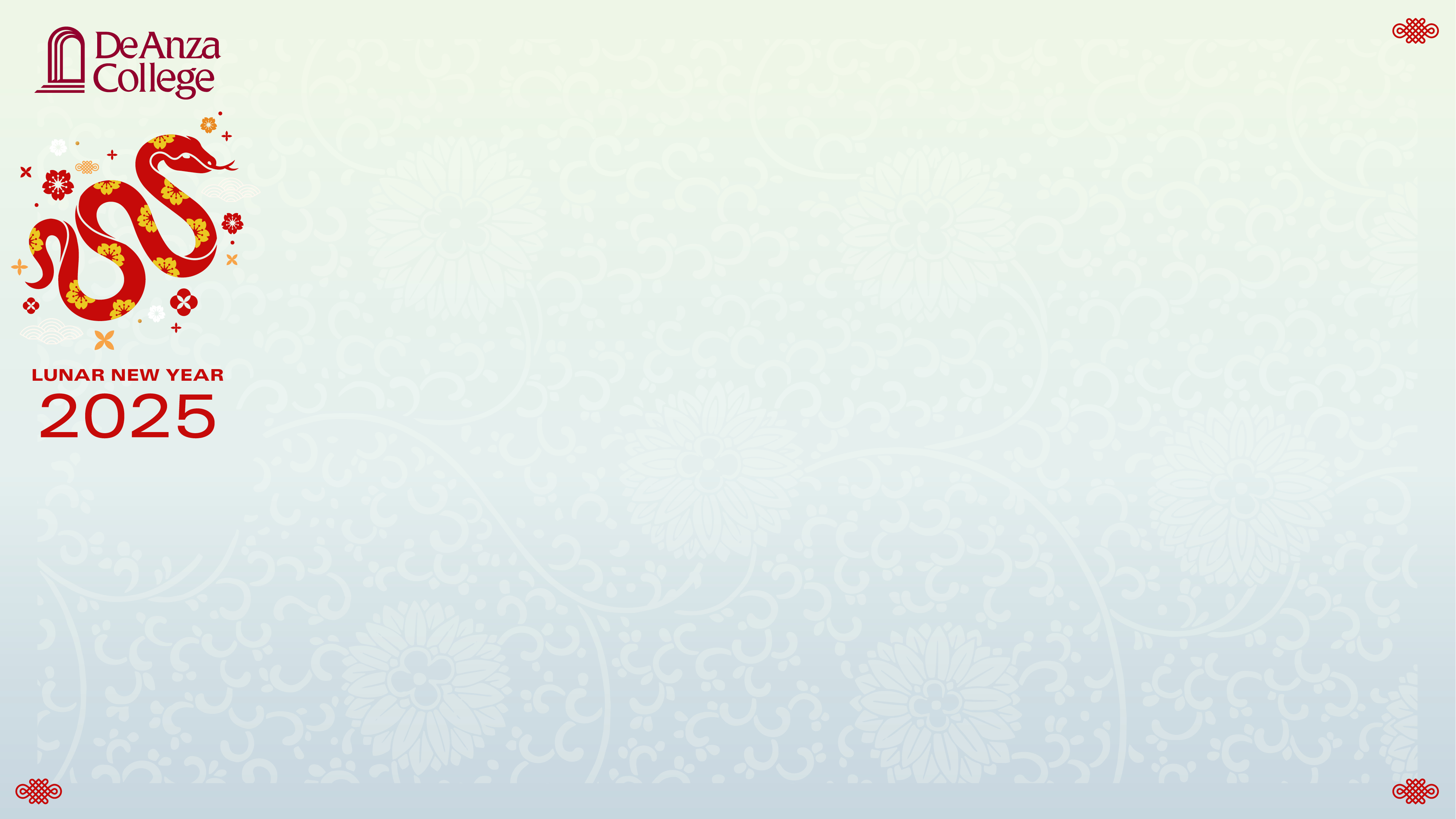 light blue green gradient floral background with snake