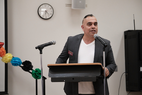 President Torres speaking