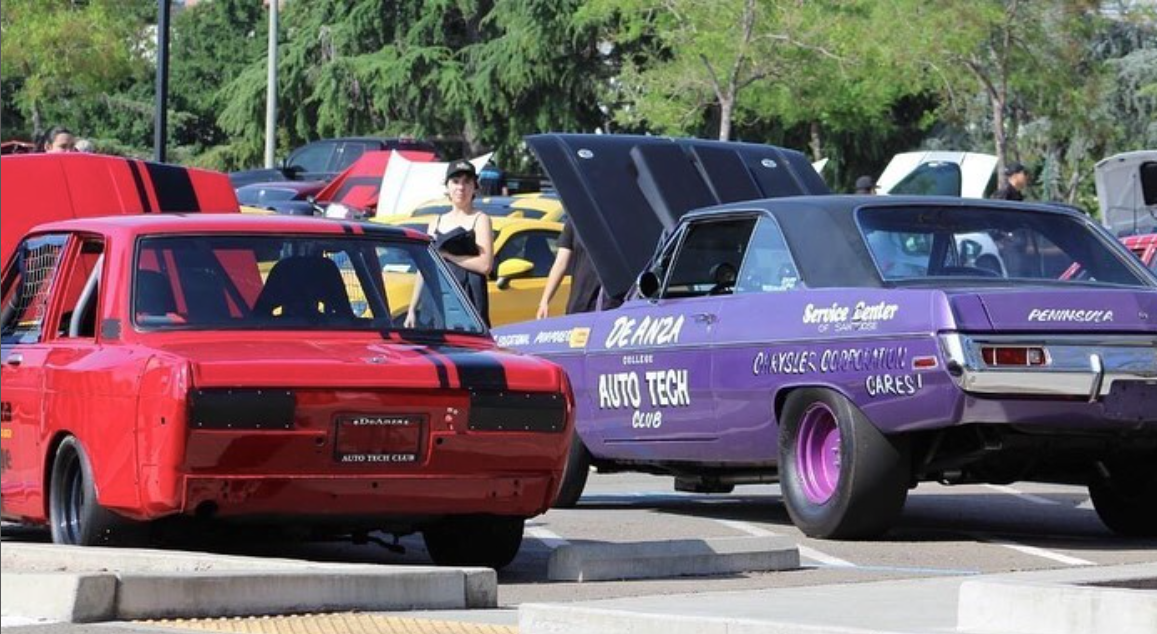 souped-up cars on display