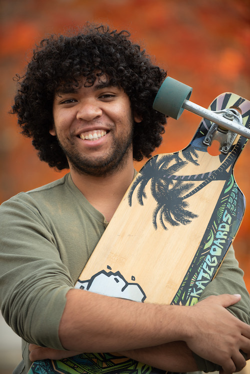 young man with skateboard